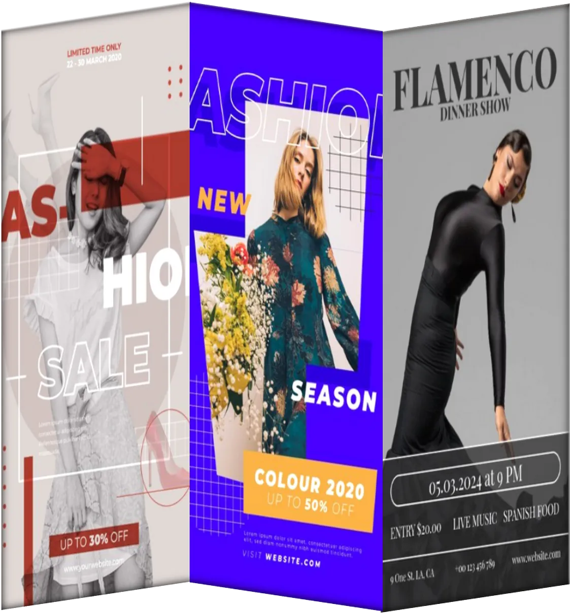 Flyers-folletos doblados