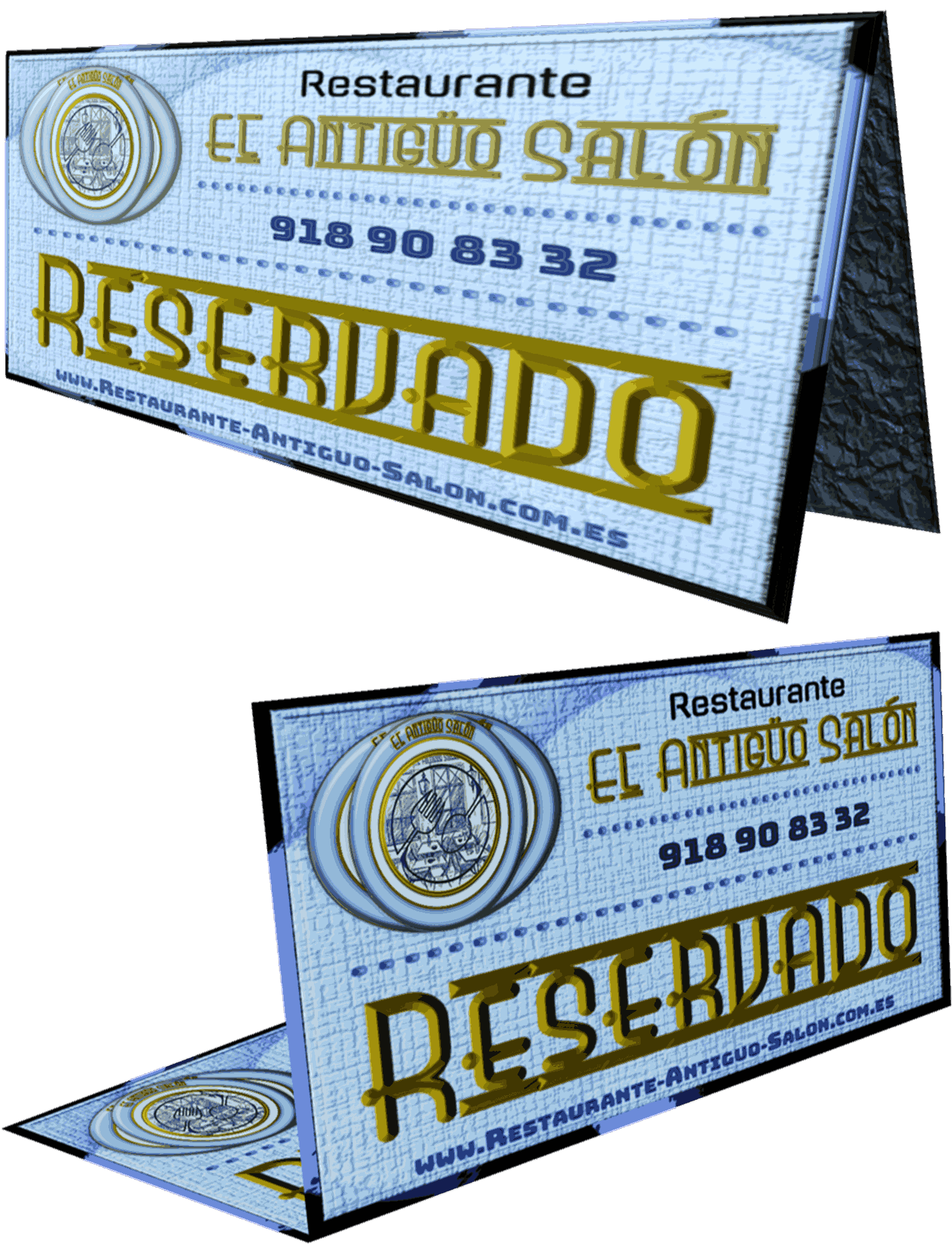 Tarjeta de mesa Reservado